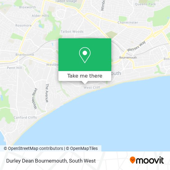 Durley Dean Bournemouth map