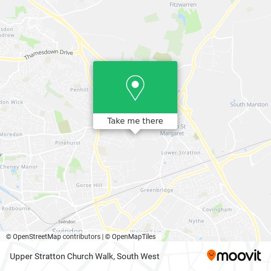 Upper Stratton Church Walk map