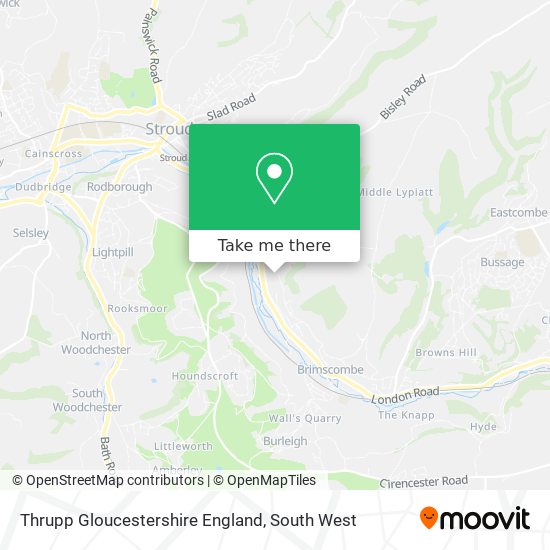 Thrupp Gloucestershire England map