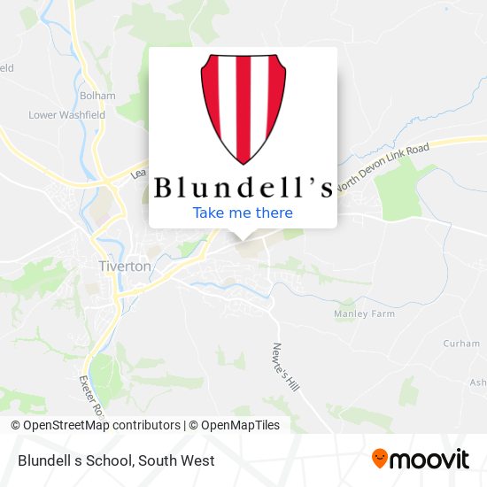 Blundell s School map