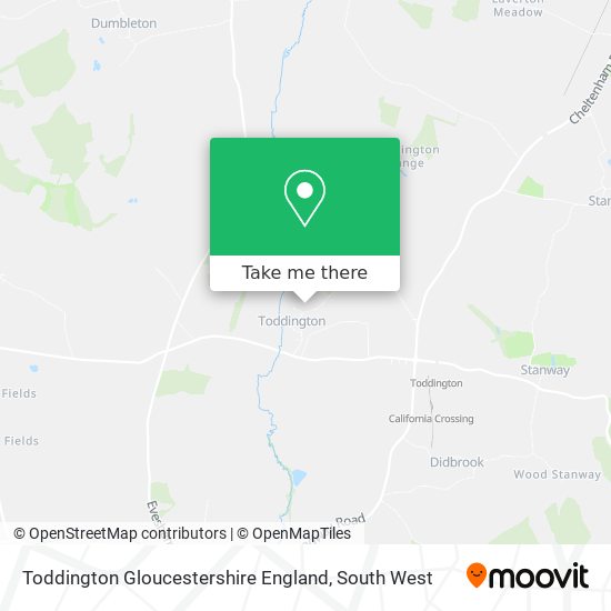 Toddington Gloucestershire England map