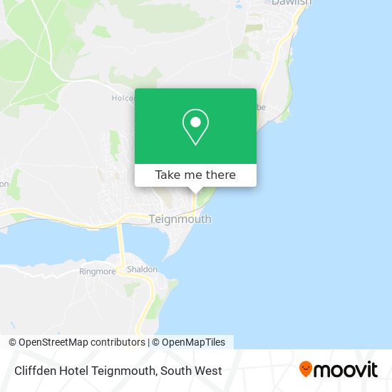 Cliffden Hotel Teignmouth map
