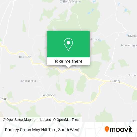 Dursley Cross May Hill Turn map