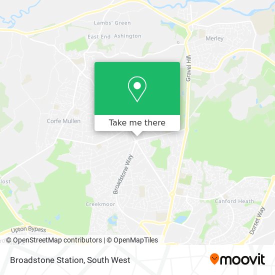 Broadstone Station map