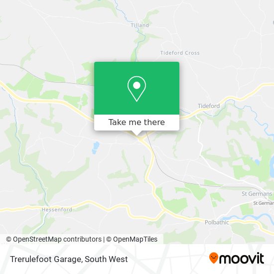 Trerulefoot Garage map