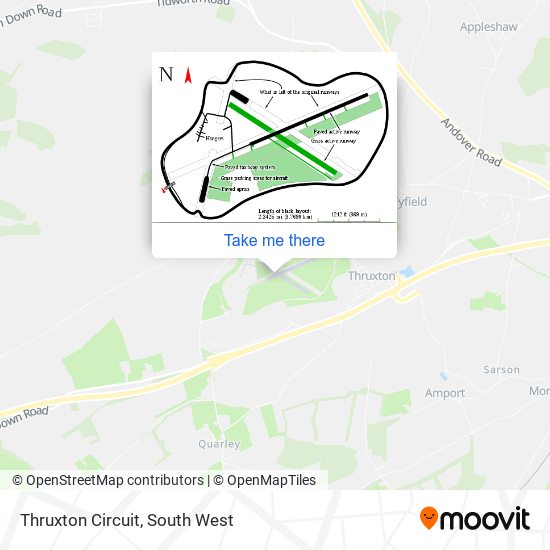 Thruxton Circuit map