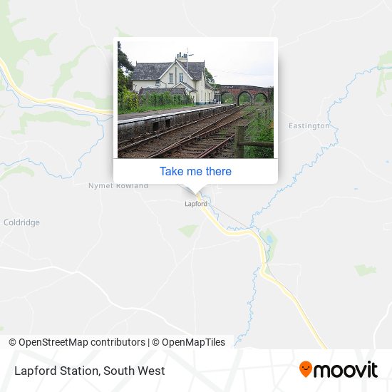 Lapford Station map