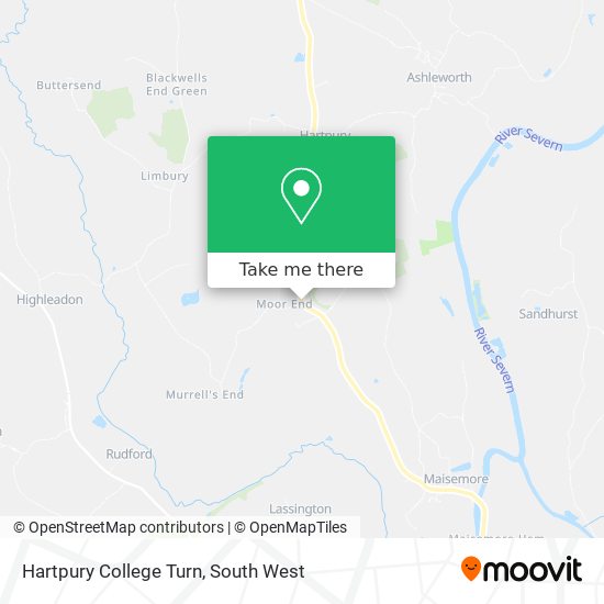 Hartpury College Turn map