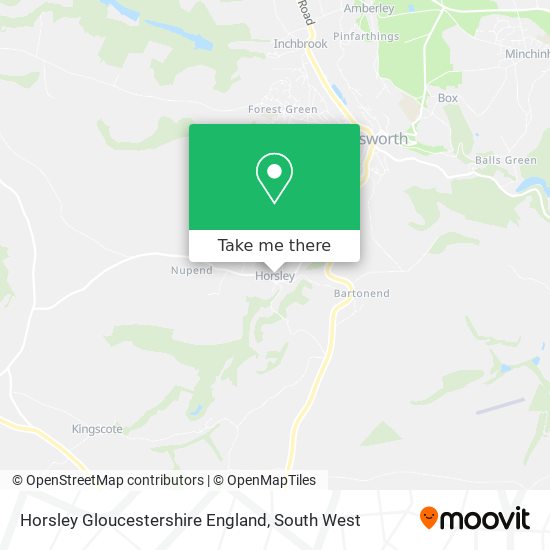 Horsley Gloucestershire England map