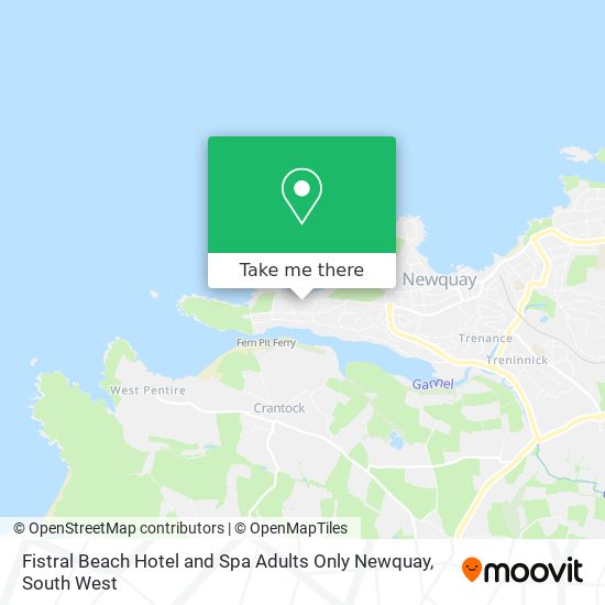 Fistral Beach Hotel and Spa Adults Only Newquay map