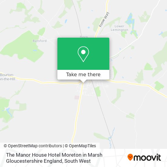 The Manor House Hotel Moreton in Marsh Gloucestershire England map