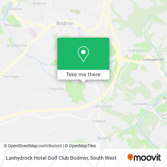 Lanhydrock Hotel Golf Club Bodmin map