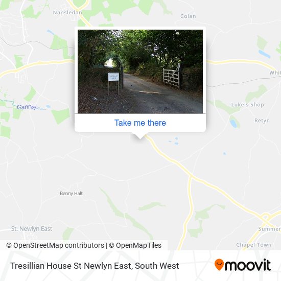 Tresillian House St Newlyn East map