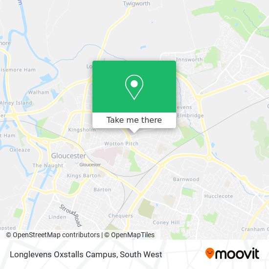 Longlevens Oxstalls Campus map
