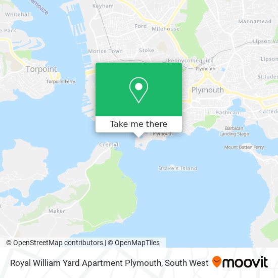 Royal William Yard Apartment Plymouth map