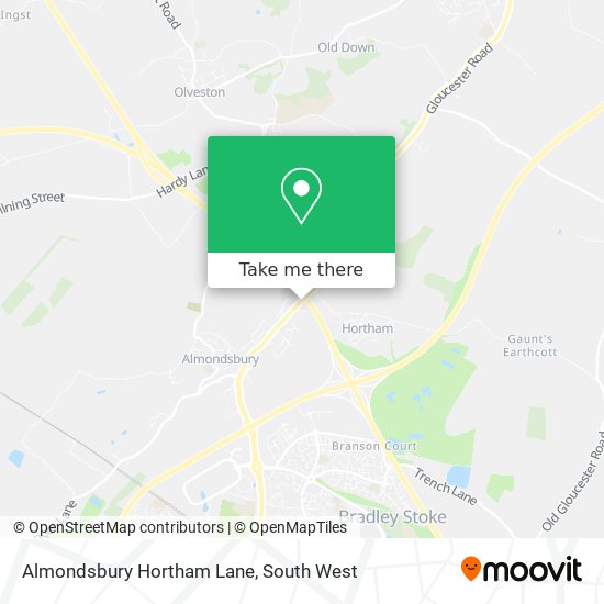 Almondsbury Hortham Lane map