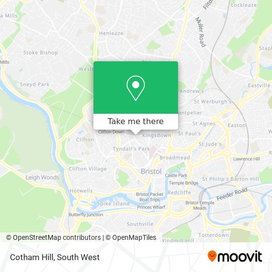 Cotham Hill map