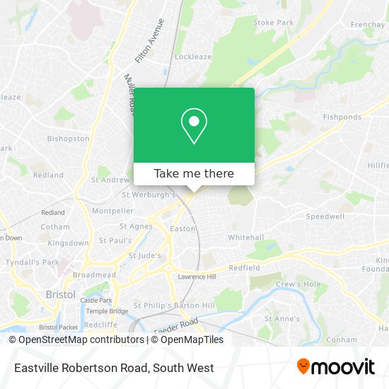 Eastville Robertson Road map