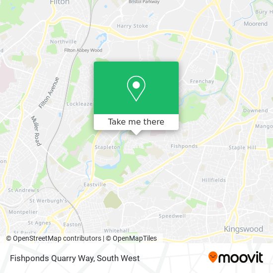 Fishponds Quarry Way map