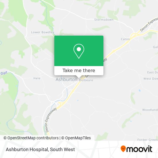 Ashburton Hospital map