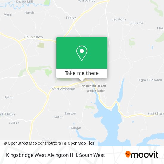 Kingsbridge West Alvington Hill map