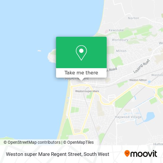 Weston super Mare Regent Street map
