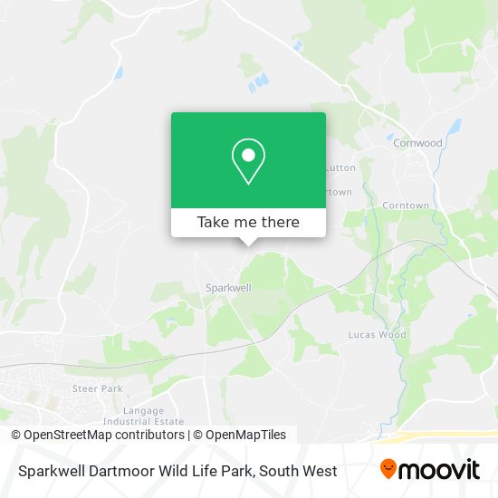 Sparkwell Dartmoor Wild Life Park map