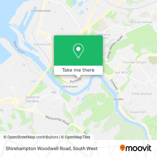 Shirehampton Woodwell Road map