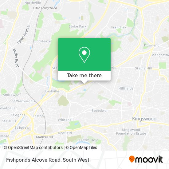 Fishponds Alcove Road map