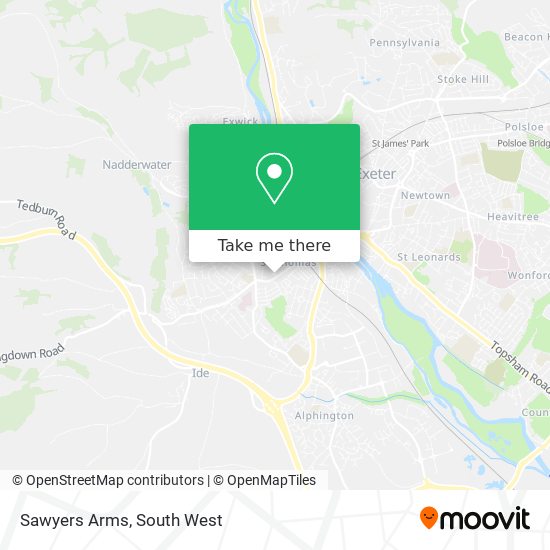 Sawyers Arms map