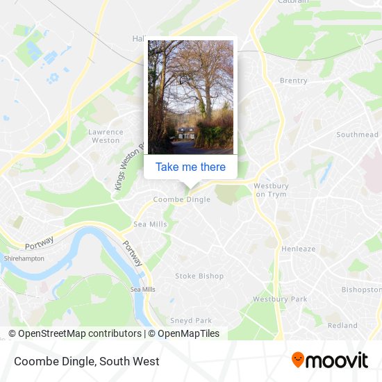 Coombe Dingle map