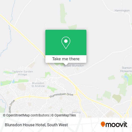 Blunsdon House Hotel map
