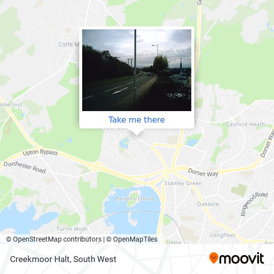 Creekmoor Halt map