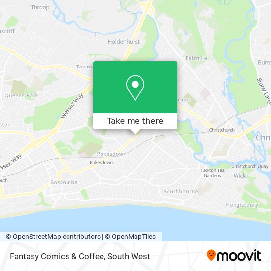 Fantasy Comics & Coffee map