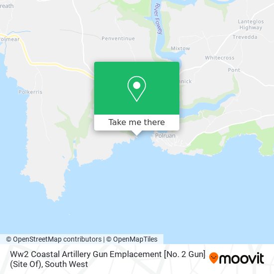 Ww2 Coastal Artillery Gun Emplacement [No. 2 Gun] (Site Of) map