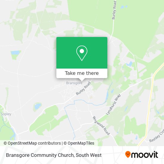 Bransgore Community Church map