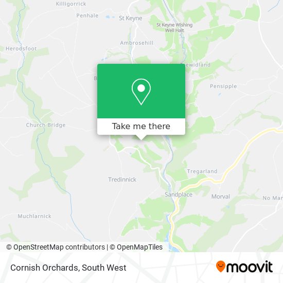 Cornish Orchards map