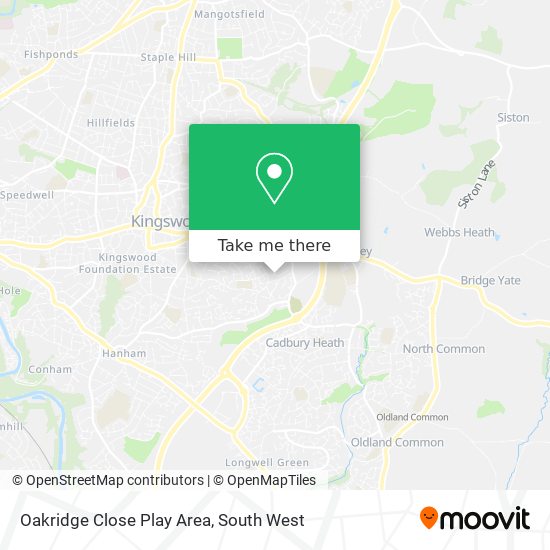 Oakridge Close Play Area map