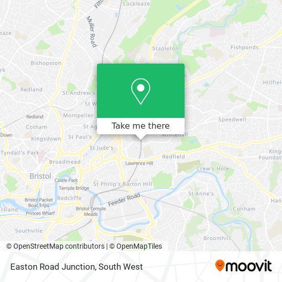 Easton Road Junction map