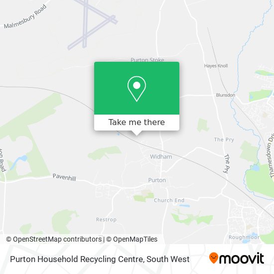 Purton Household Recycling Centre map