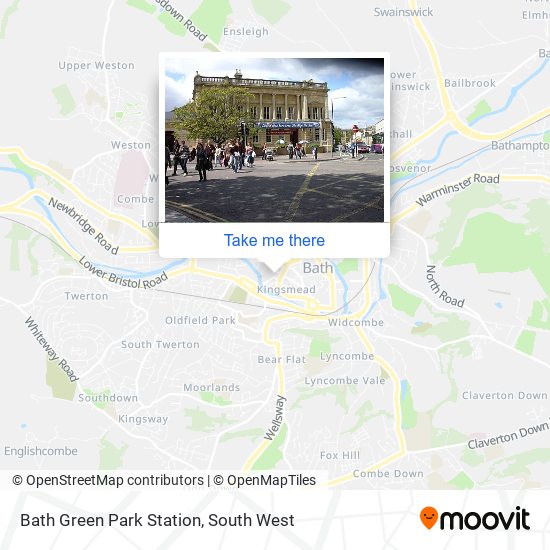 Bath Green Park Station map