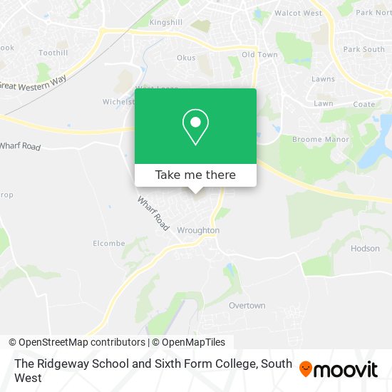 The Ridgeway School and Sixth Form College map