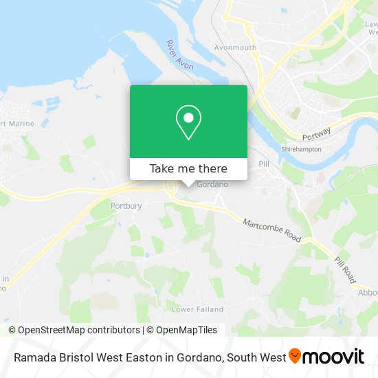 Ramada Bristol West Easton in Gordano map