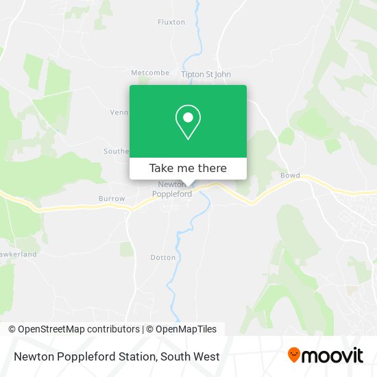 Newton Poppleford Station map