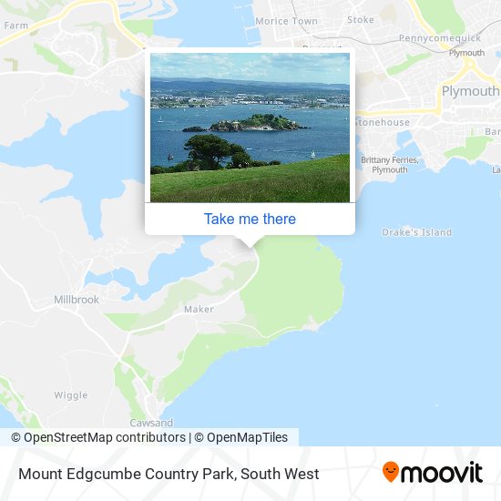 Mount Edgcumbe Country Park map