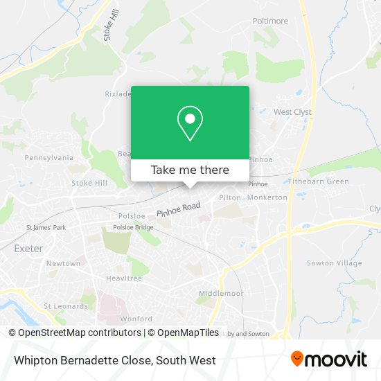 Whipton Bernadette Close map