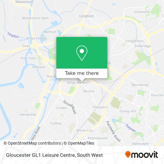 Gloucester GL1 Leisure Centre map