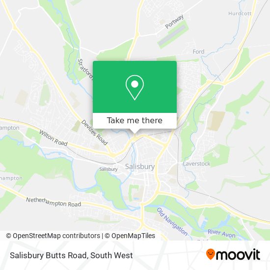 Salisbury Butts Road map