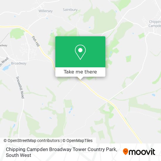 Chipping Campden Broadway Tower Country Park map