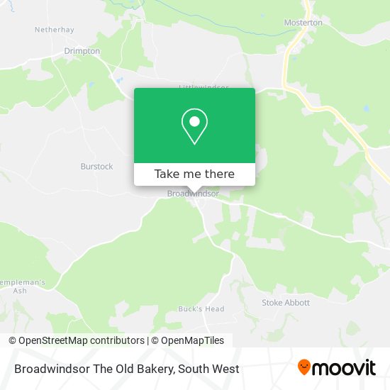 Broadwindsor The Old Bakery map
